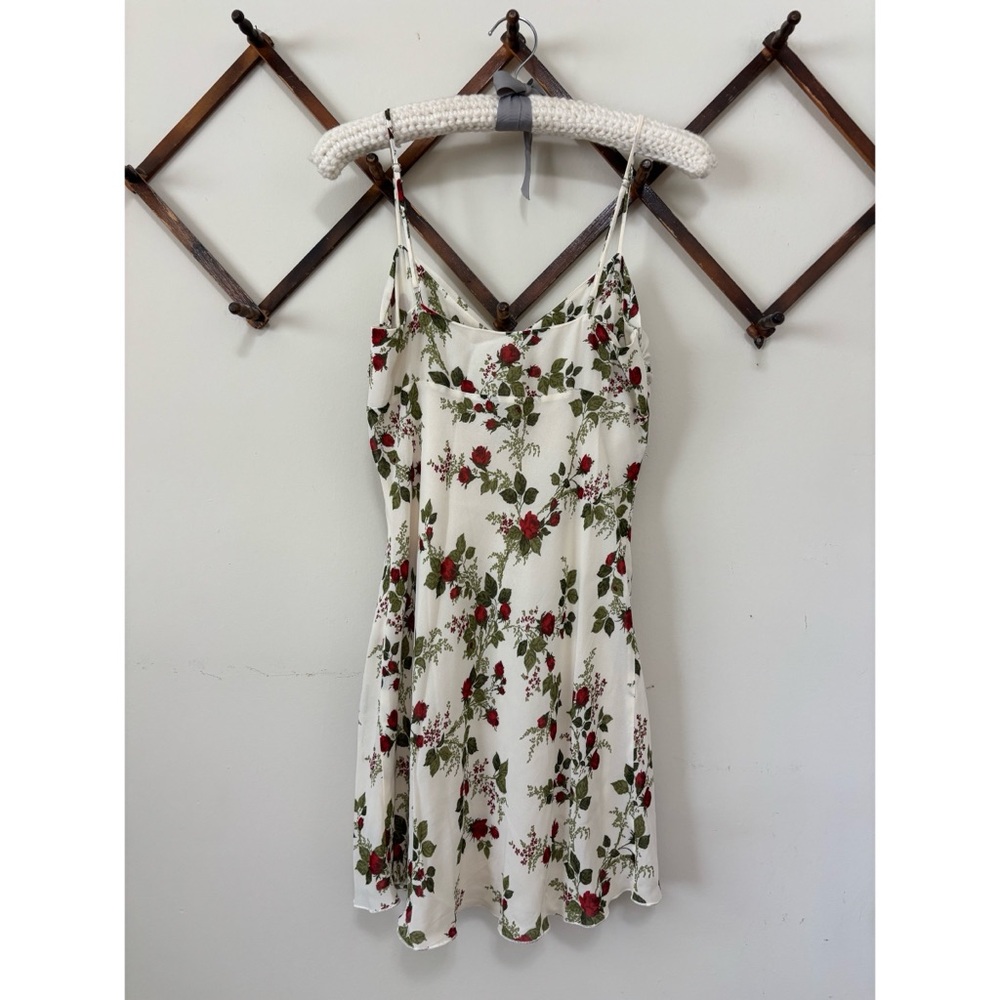 SOLD Reformation Floral Spaghetti Strap Mini Dress